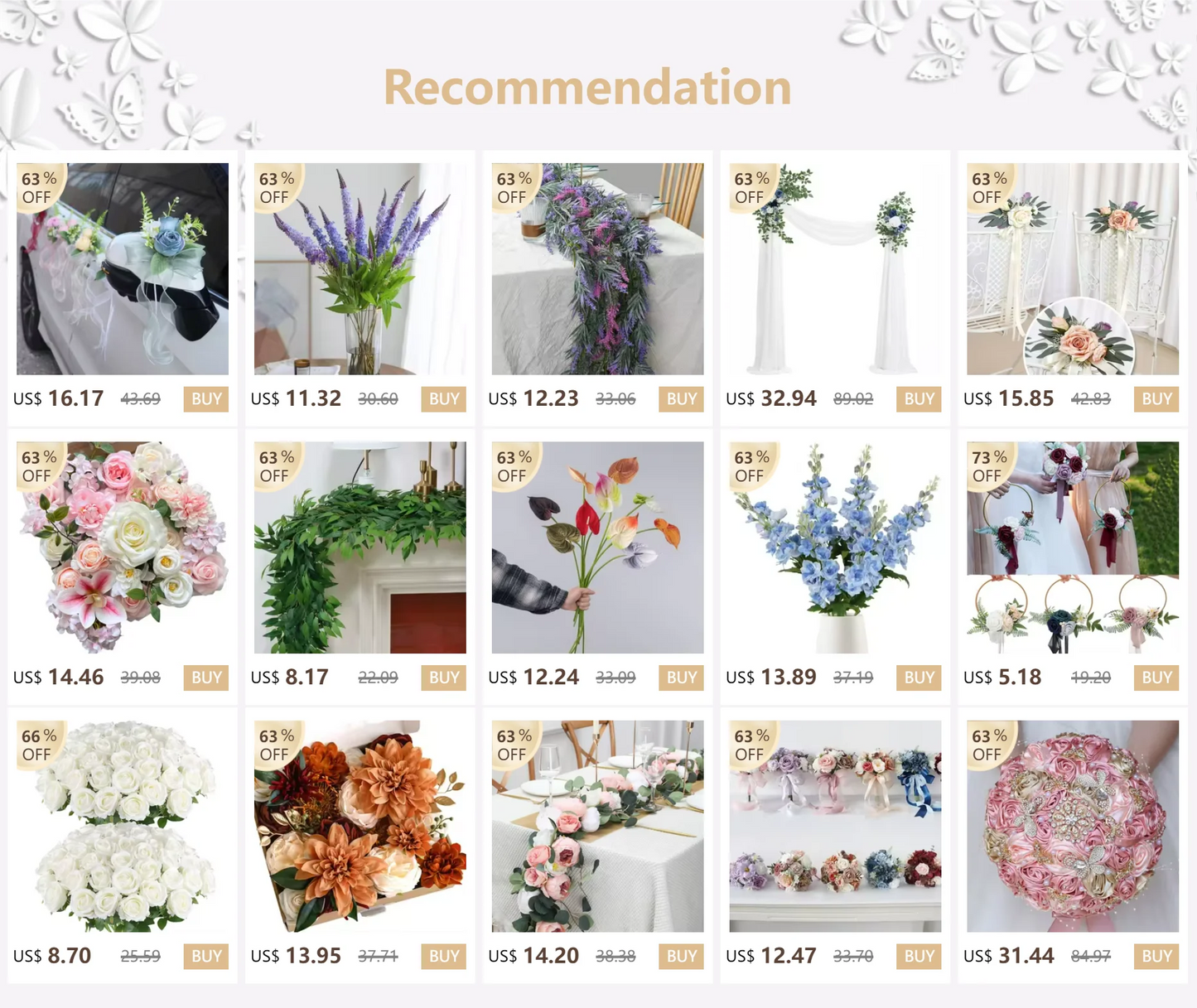 YeeNanee 6pcs Blue Delphinium Artificial Flowers Long Stem Larkspur for Wedding Centerpieces Floral Arrangements Home Vase Decor