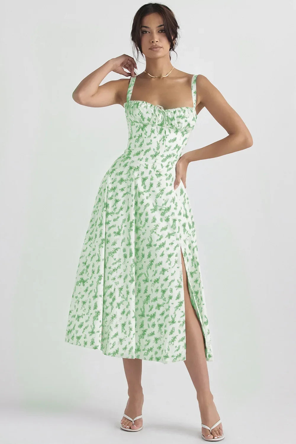 Women Beach Vacation Dress French Lazy Style Dress-Solid Color Or Printed Multi-Color Spring Summer 2025 New Arrival