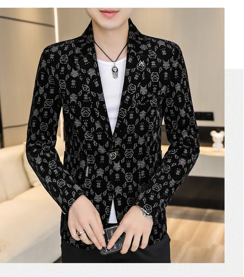 The Main Promotion of New Explosive New Suit Slim Single Suit Comfortable + Casual + Fashion Personality Coat Men's Clothing