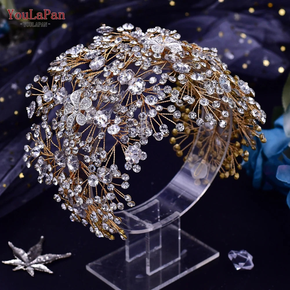 YouLaPan Luxury Women Belts Bling Rhinestone Accessories For Wedding Brides Alloy Flower Belts For Bridesmaid Dresses Sash SH240