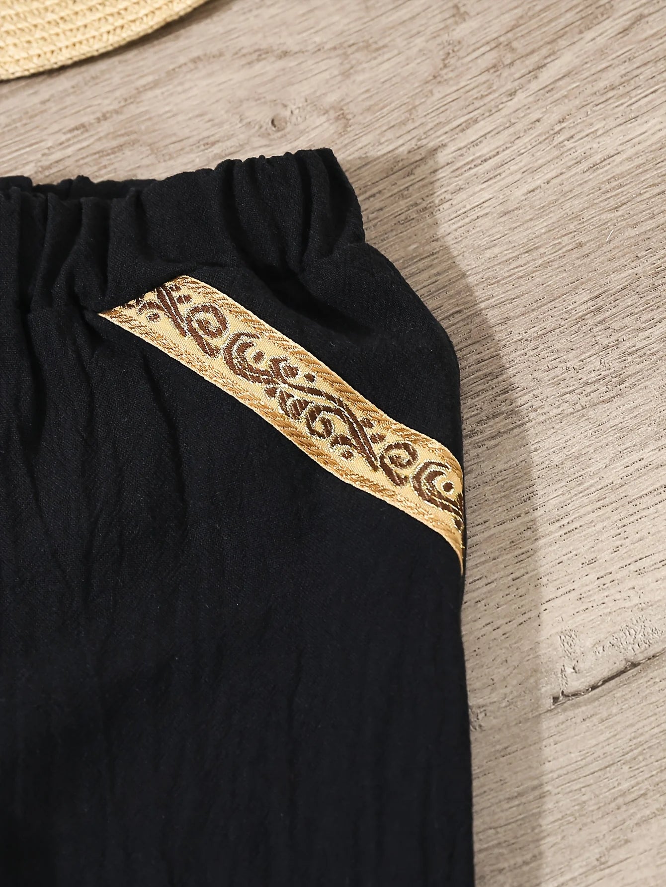 Summer's New Ethnic-Style Clothing For Baby Boys, A Two-Piece Short-Sleeved And Long-Pants Street Simple And Casual Set