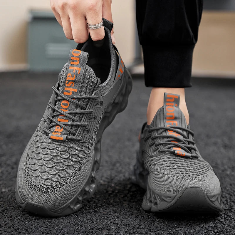 YRZL Sports Men Sneakers 2025 Breathable Mesh Running Shoes Lightweight Comfortable Walking Shoes Male Casual Outdoor Footwear