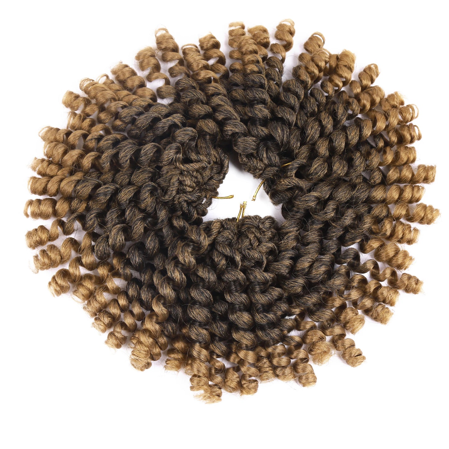 Synthetic Ombre Jumpy Wand Curl Crochet Braids Jamaican Bounce For Africa Braiding Hair Extensions Pre-Twisted For Black Women