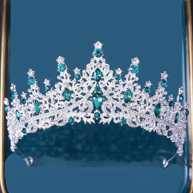 Baroque Crystal Tiaras And Crowns For Women Bride Rhinestone Prom Diadem Bridal Wedding Hair Accessories Jewelry Crown Tiara