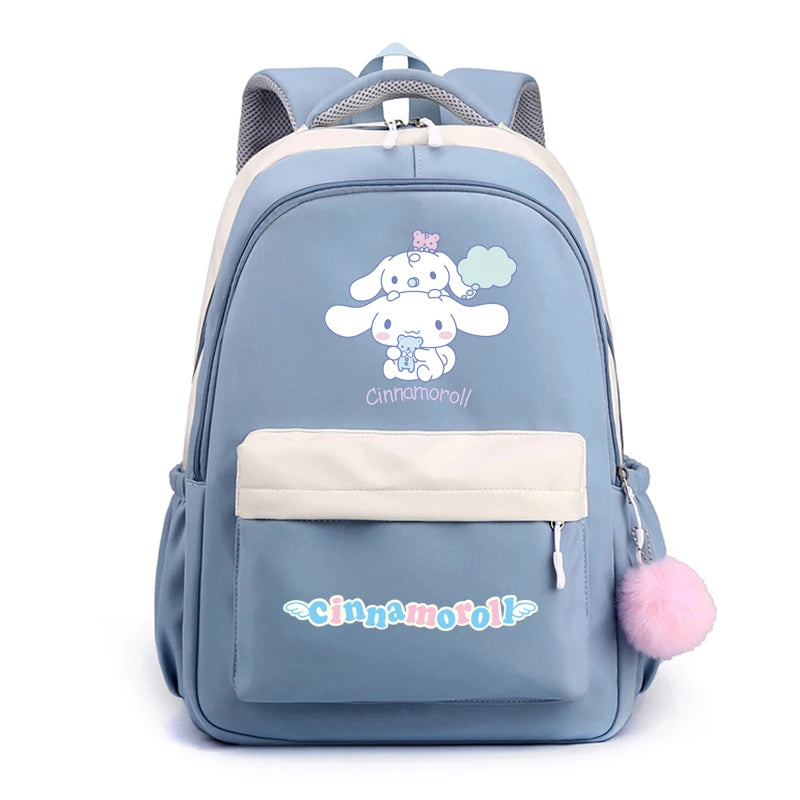 Cinnamoroll Backpack Children Girls Boy Sanrio Schoolbag Kawaii Student Back To School Rucksack Teen Kids Gift Women Travel Bags