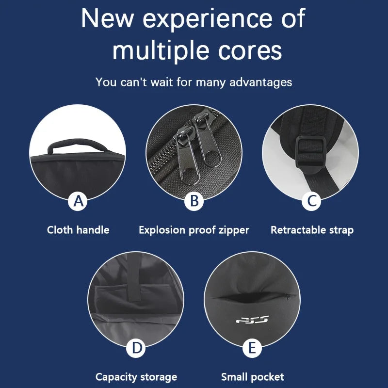 Travel Backpack For PS5 Console, Accessories, Protective Carrying Case Storage Bag Compatible With Sony PlayStation 5 Console