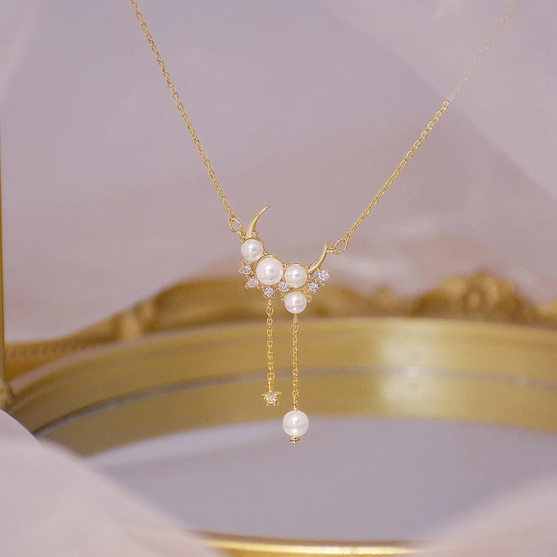 JUWANG Classic Retro Metal Luxury Rhinestone Super Shine Zircon Angle Wing Necklace For Women Sexy Stainless Steel Pendant 2023