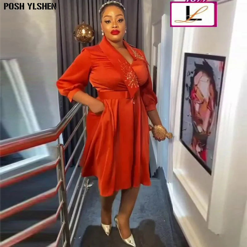 Elegant African Wedding Dresses for Women 2024 Plus Size Turkey Evening Party Dress Dashiki Ankara Outfits Robe Africa Clothing