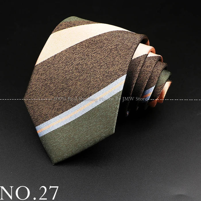 New Design Wedding Men Tie Brown Solid Striped Paisley Flower Neckties Men Business Dropshipping Groom Collar Accessories Gift