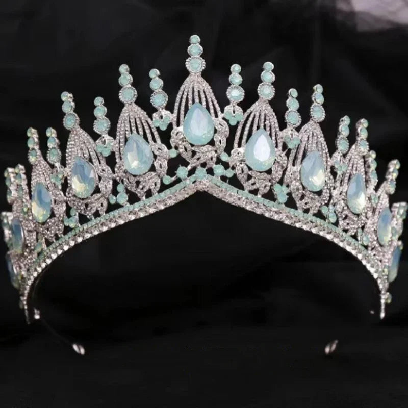 Baroque Crystal Tiaras And Crowns Luxury Rhinestone Prom Diadem Bridal Wedding Hair Accessories Jewelry Crown Tiara For Women