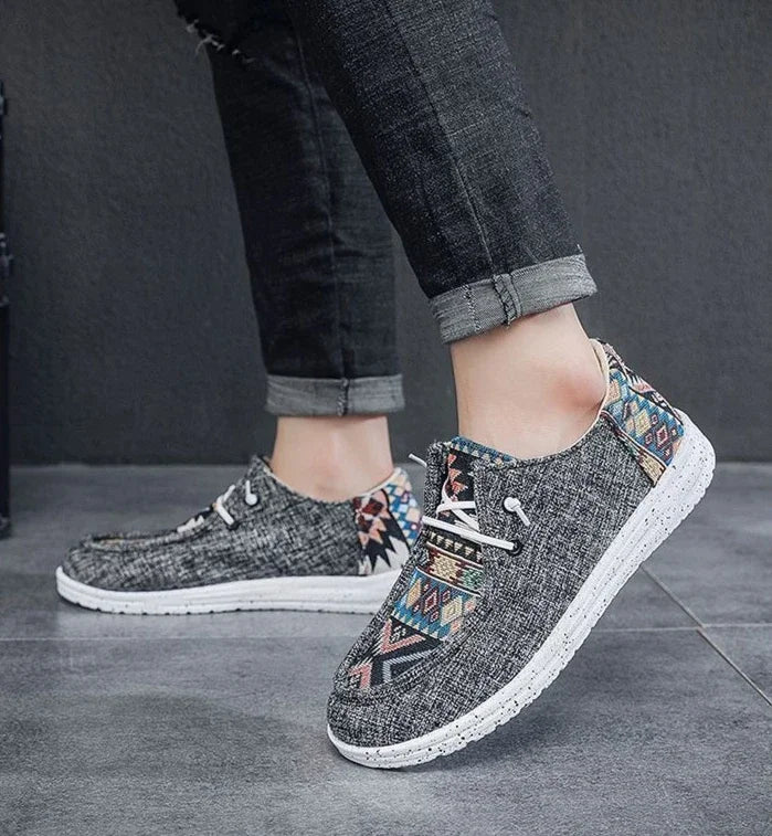 Sneakers Ethnic Style Wear to Work Men's Casual Shoes Round Toe Non Slip Male Shoe Fashion 2025 Luxury Sale Low Price Deals On