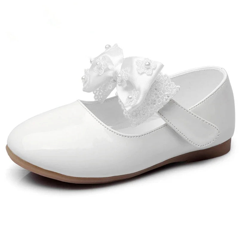 Baby Girls Shoes Kids Wedding Party Shoes Little Girls Patent Leather Shoes Flower Princess Shoes for Dance Red White Black