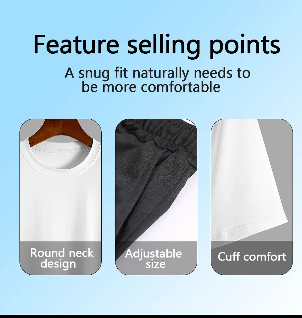 Short-sleeved shorts summer men's suit simple fitted T-shirt letter print with the same printed shorts two-piece set