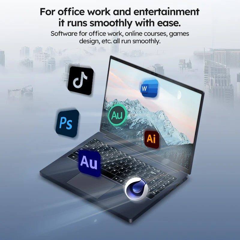 ORANGO Laptop 15.6 inch 16GB RAM 512GB SSD Windows 11 Computer AMD A4 7210U Notebook Gamer 1920*1080 Display Office Study PC
