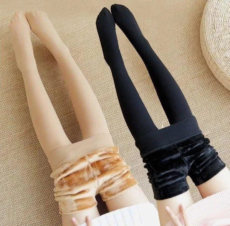 Winter Leggings Knitting Velvet Casual Legging High Elastic Lady's Warm Pants Skinny Pants for Women Polar Pantyhose