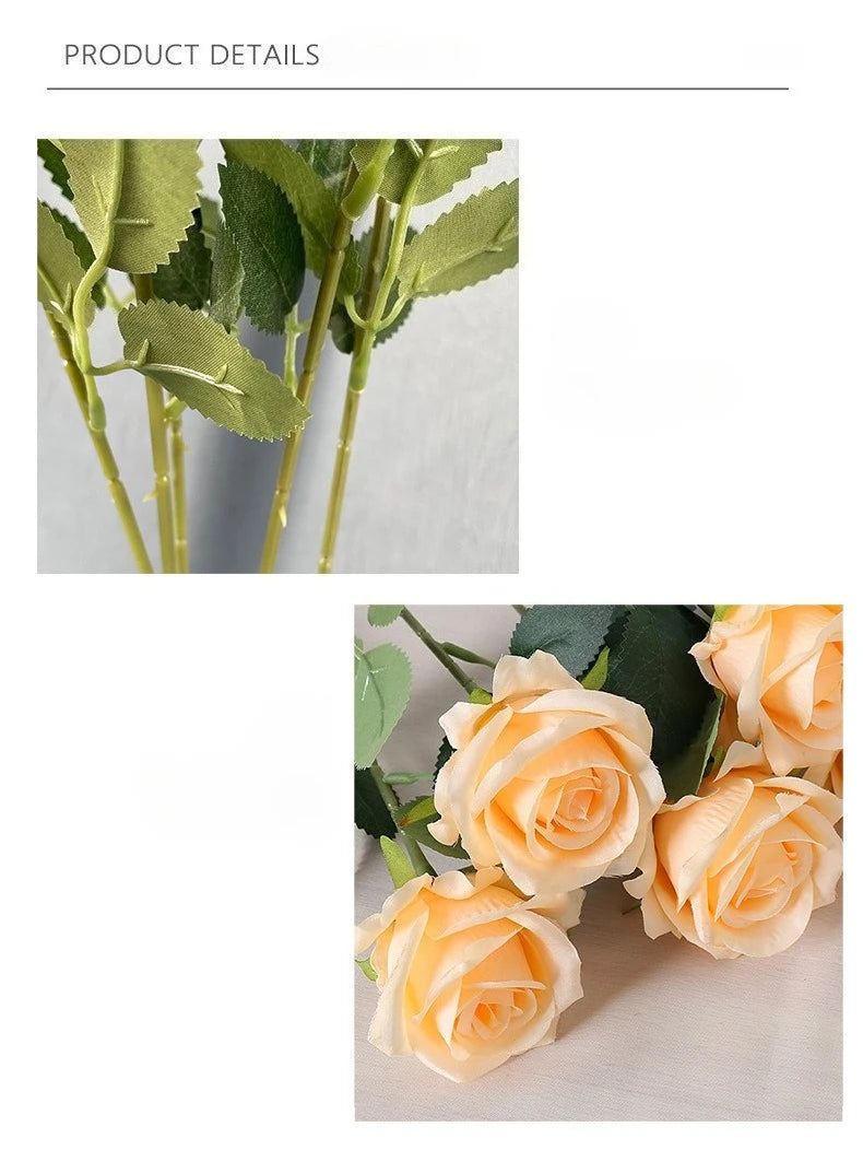 Artificial Roses Flowers Wedding Procional Flower Arch Decor Handheld Baund Wall Flower Bouquet Home Decor Accories