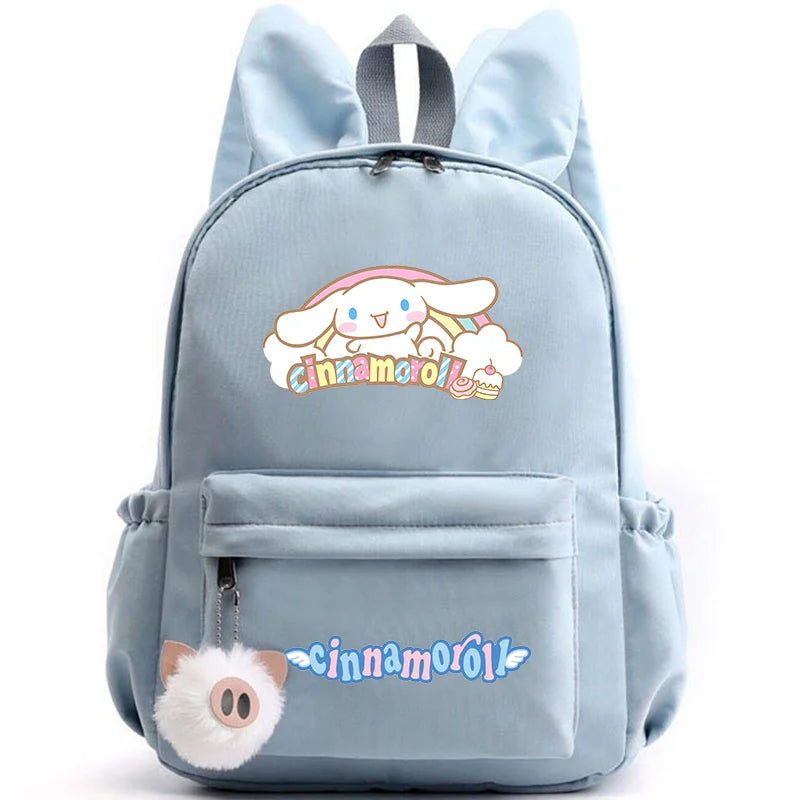 Cinnamoroll School Bags Backpack for Girl Boy Student Teenager Rucksack Women Casual Travel Rabbit Ears Mochila