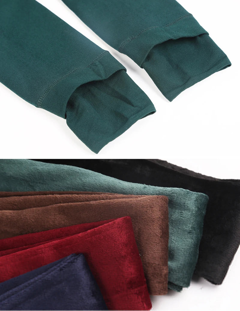 Winter Leggings Knitting Velvet Casual Legging High Elastic Lady's Warm Pants Skinny Pants for Women Polar Pantyhose
