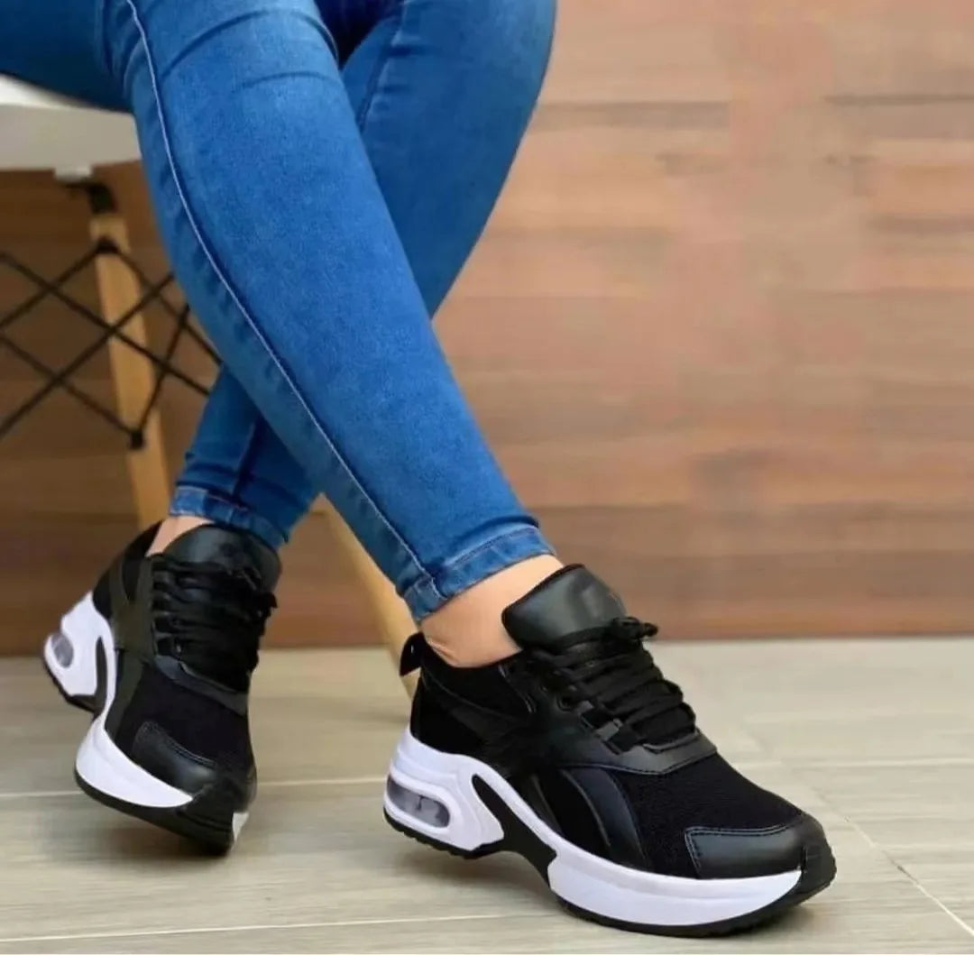 Women Sneakers Fashion Female Casual Shoes Shock-absorbing Wear-resistant Women Running Shoes Breathable Platform Tenis De Mujer