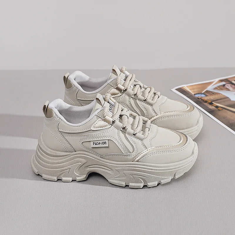 Sneakers for Women Autumn New Style, Korean Version Versatile Thick-Soled Single Shoes, Sports Shoes Running Casual Shoes
