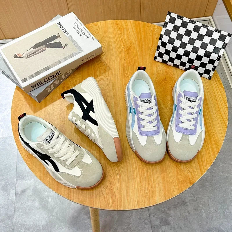 Women Sneakers 2025 New Sports Shoes for Women Fashion Comfort Sneakers All-match Thick Sole Lightweight Casual Running Shoes