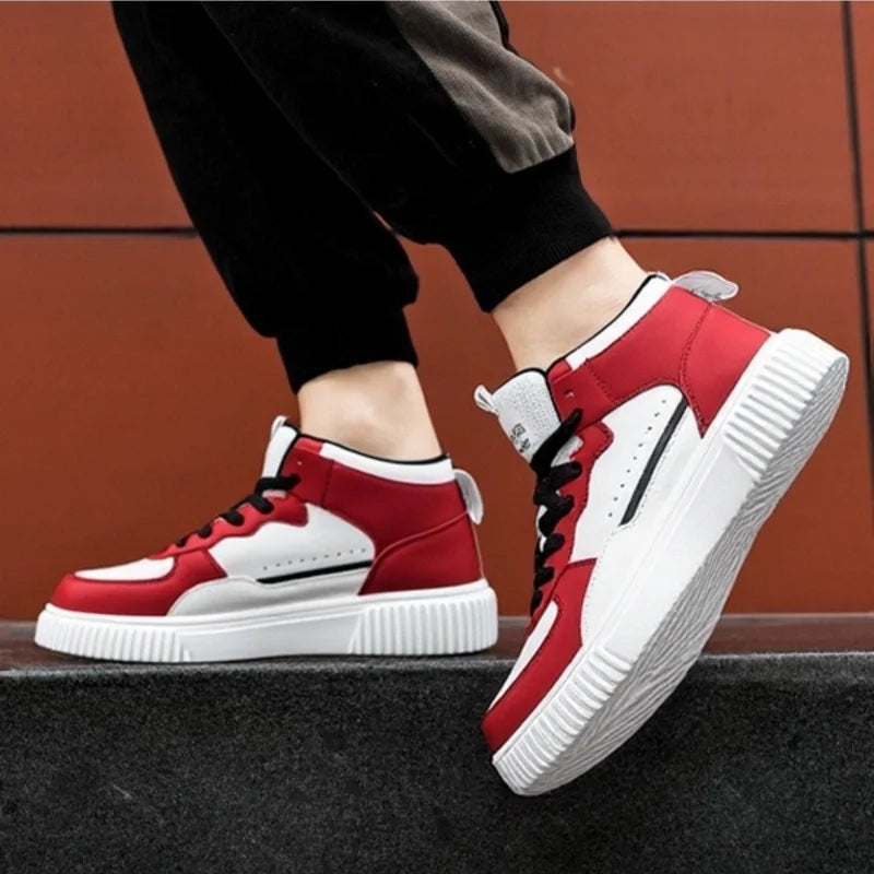 YRZL Mens Sneakers Autumn High Top Shoes Lightweight Non Slip Skatebaord Shoes Unisex Casual Sports Shoes for Man