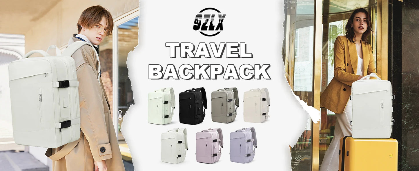 Travel Backpack, Flight Approved Carry On Backpack for Women Men, Expandable Large Luggage Backpack Business Weekender Daypack