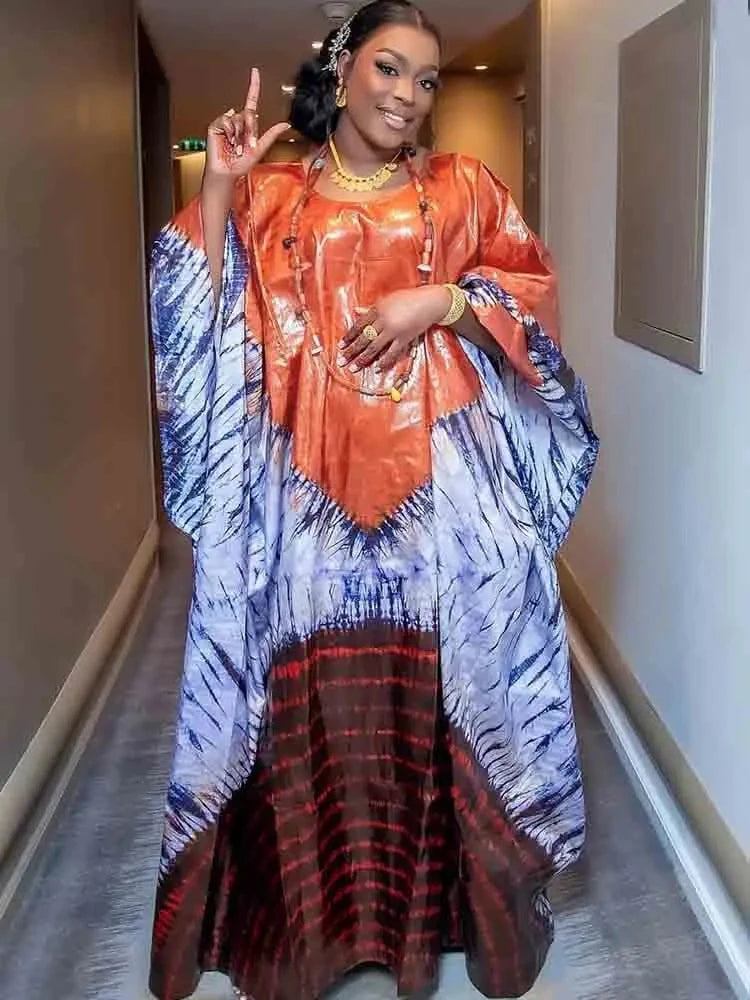 African-style printed gowns, elegant classic dresses, essential for parties, weddings, and celebrations