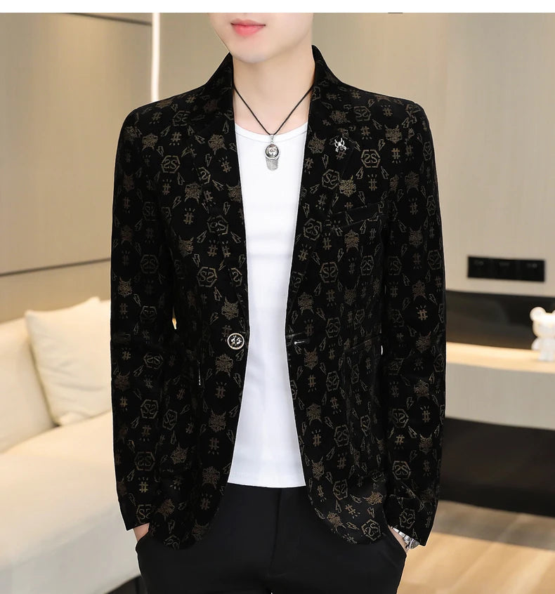 The Main Promotion of New Explosive New Suit Slim Single Suit Comfortable + Casual + Fashion Personality Coat Men's Clothing