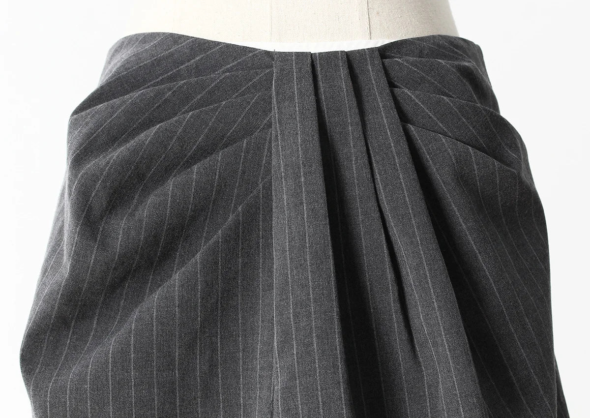 ZMEENNA Gray Stripe Patchwork Skirt Gauze Pants 2 Piece Sets For Women 2025 Spring Fashion Female New Elegant Pants ZM616