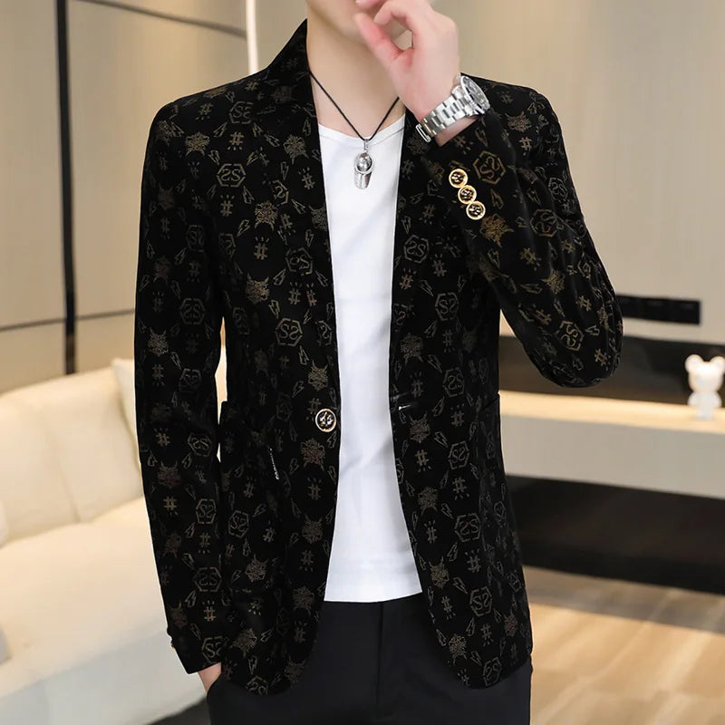 The Main Promotion of New Explosive New Suit Slim Single Suit Comfortable + Casual + Fashion Personality Coat Men's Clothing