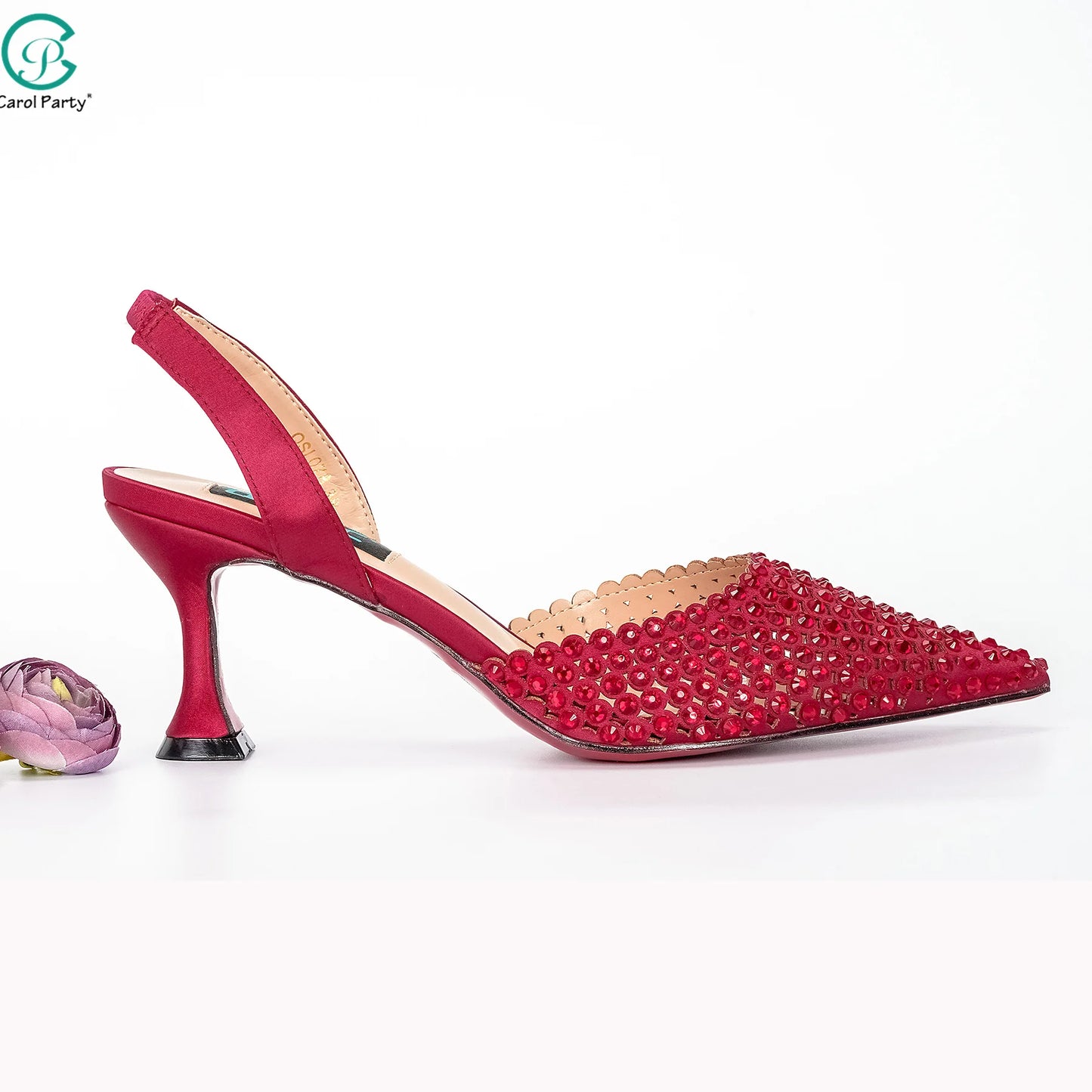 Italian Design Wedding Party Shoes & Small Box Bag Comfortable Noble Thin Heels Sexy Single Shoes Mesh Breathable Women's