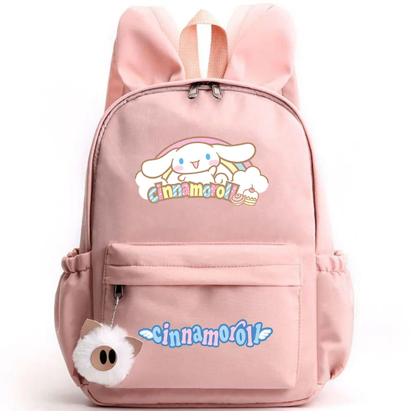 Cinnamoroll School Bags Backpack for Girl Boy Student Teenager Rucksack Women Casual Travel Rabbit Ears Mochila