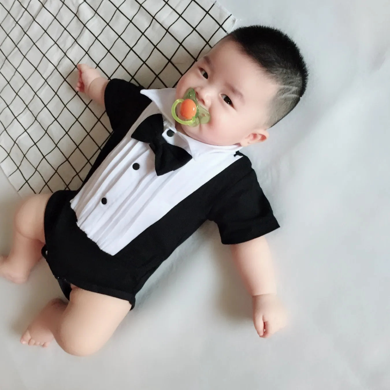 Summer Baby Girl Boy Clothing Gentleman Shirt Romper Body Lapel Short Sleeves Newborn Outfits Toddler Infant Jumpsuit