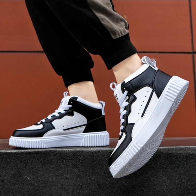 YRZL Mens Sneakers Autumn High Top Shoes Lightweight Non Slip Skatebaord Shoes Unisex Casual Sports Shoes for Man