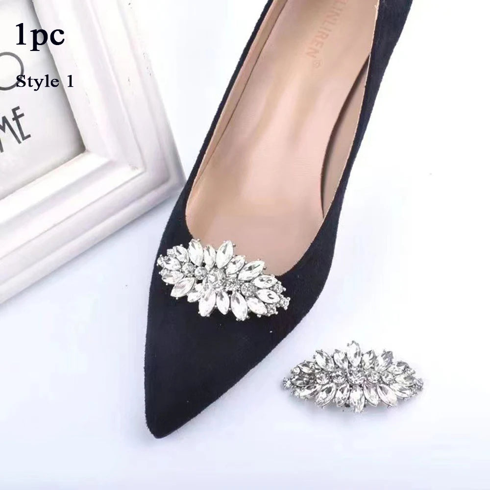 1Pcs Wedding DIY Detachable Charm Buckle Bridal Crystal Shoes Accessory Decoration Clip Women High Heel Rhinestone Shoe Buckles