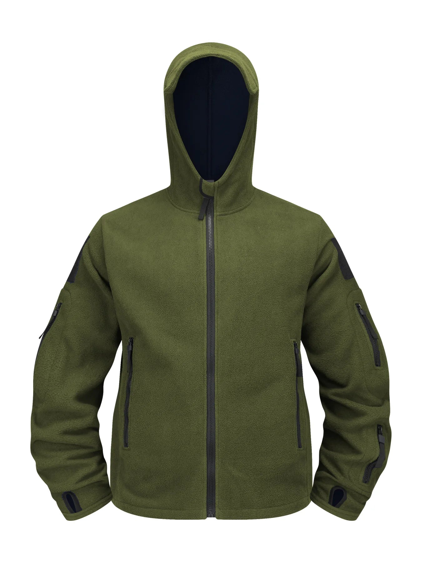 Men's Winter Warm Fleece Wool Windproof Waterproof Hiking Jacket Outdoor Hooded Ski Mountaineering Jacket