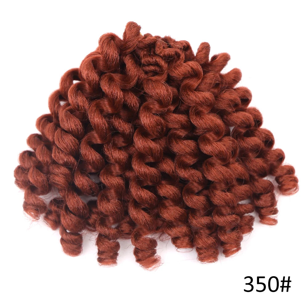 Synthetic Ombre Jumpy Wand Curl Crochet Braids Jamaican Bounce For Africa Braiding Hair Extensions Pre-Twisted For Black Women