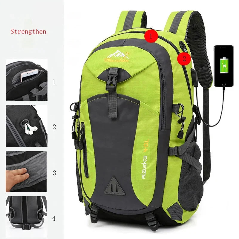 Anti-theft Mountaineering Waterproof Backpack Men Riding Sport Bags Outdoor Camping Travel Backpacks Climbing Hiking Bag For Men