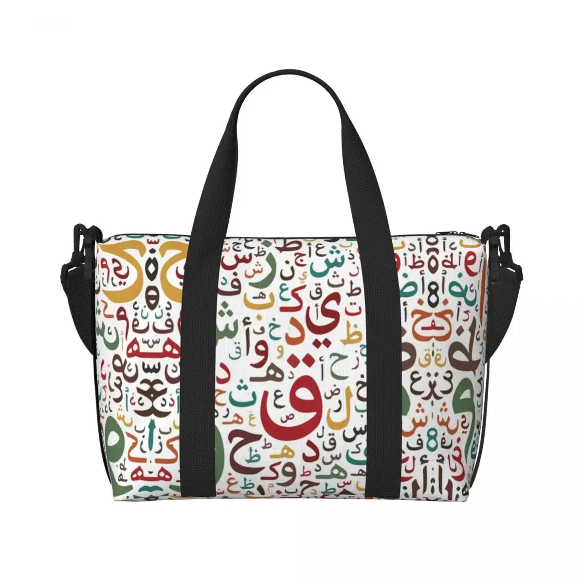 Custom Arabic Calligraphy Name With Palestinians Flag Hand Grocery Tote Shopping Bag Women Large Capacity Beach Gym Travel Bags