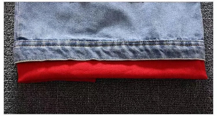 Spring Autumn Denim For Boys' Set New 2024 Korean Version Jacket Fashion Jeans Handsome Two-Piece Set
