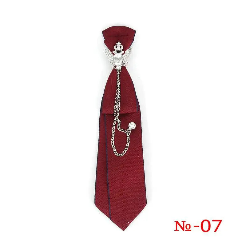 Retro Fabric Ribbon Rhinestone Black Bow Tie Collar Bowkont Cravat School Girl Boys Gifts for Women Clothing Jewelry Accessories