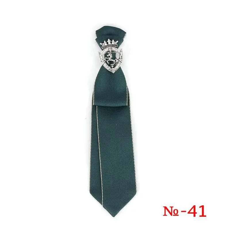 Retro Fabric Ribbon Rhinestone Black Bow Tie Collar Bowkont Cravat School Girl Boys Gifts for Women Clothing Jewelry Accessories