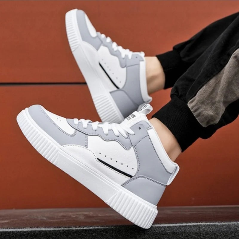 YRZL Mens Sneakers Autumn High Top Shoes Lightweight Non Slip Skatebaord Shoes Unisex Casual Sports Shoes for Man