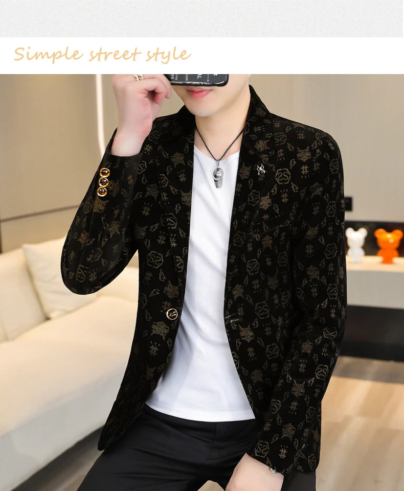 The Main Promotion of New Explosive New Suit Slim Single Suit Comfortable + Casual + Fashion Personality Coat Men's Clothing