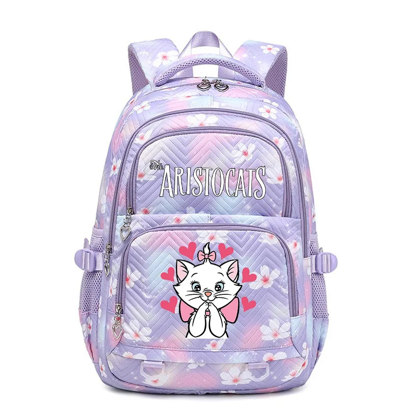 Disney The Aristocats Marie Waterproof Women Backpack Female Travel Bag Backpacks Schoolbag for Teenage Girls Bookbag Mochila