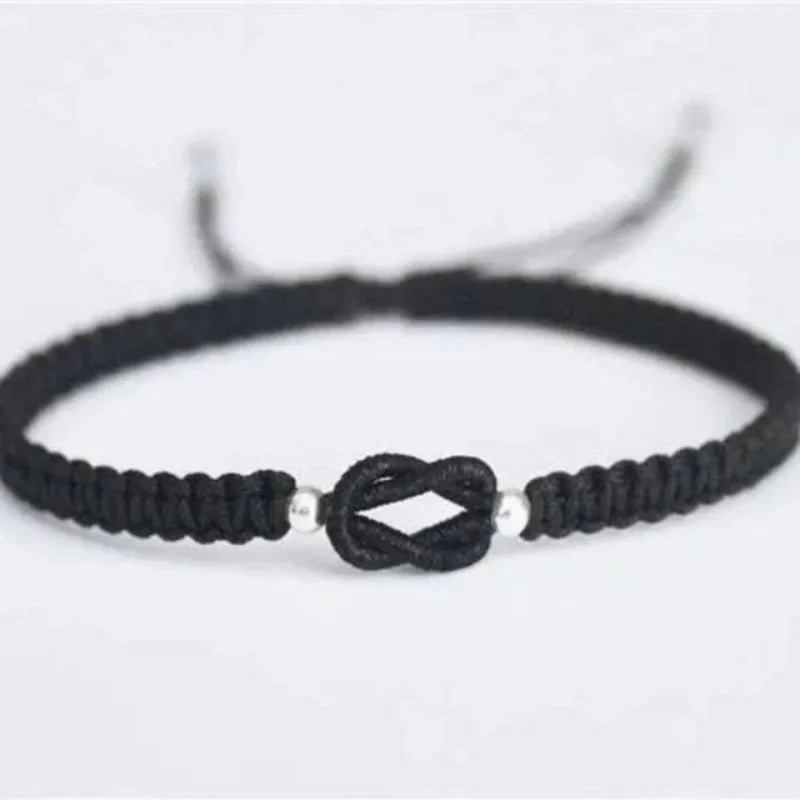 Love Knot Rope Braided Bracelet 'Always Together' Casual Adjustable String Handmade Matching Gift for Her Couple Teens Girls Boy