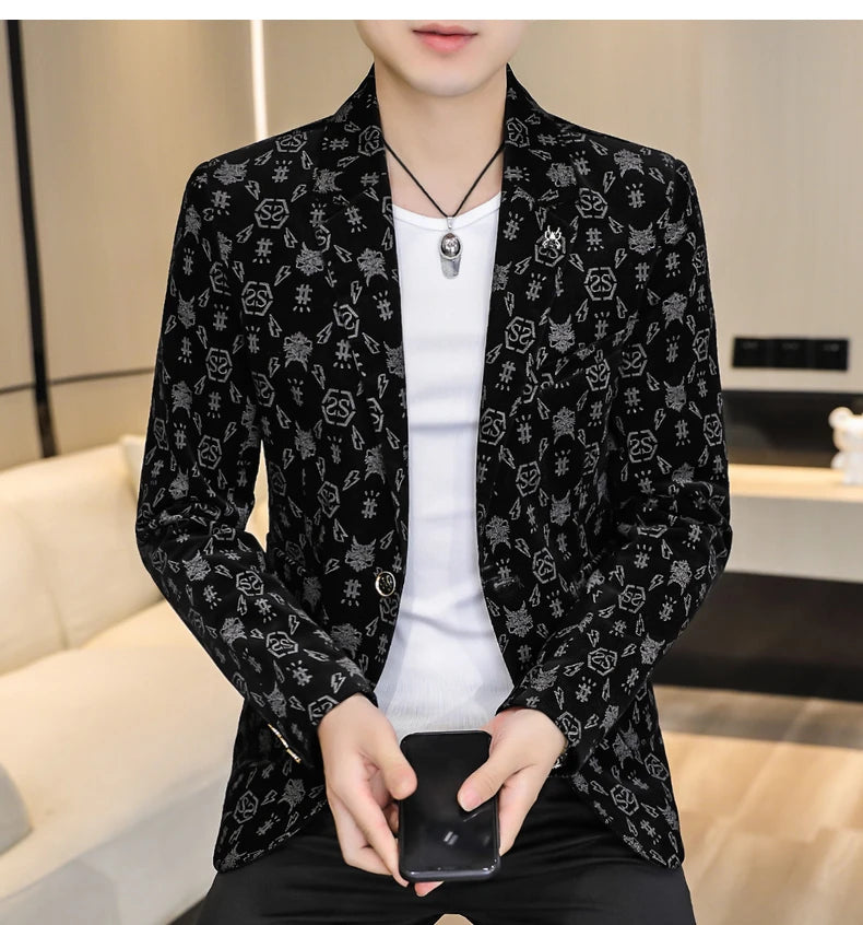 The Main Promotion of New Explosive New Suit Slim Single Suit Comfortable + Casual + Fashion Personality Coat Men's Clothing