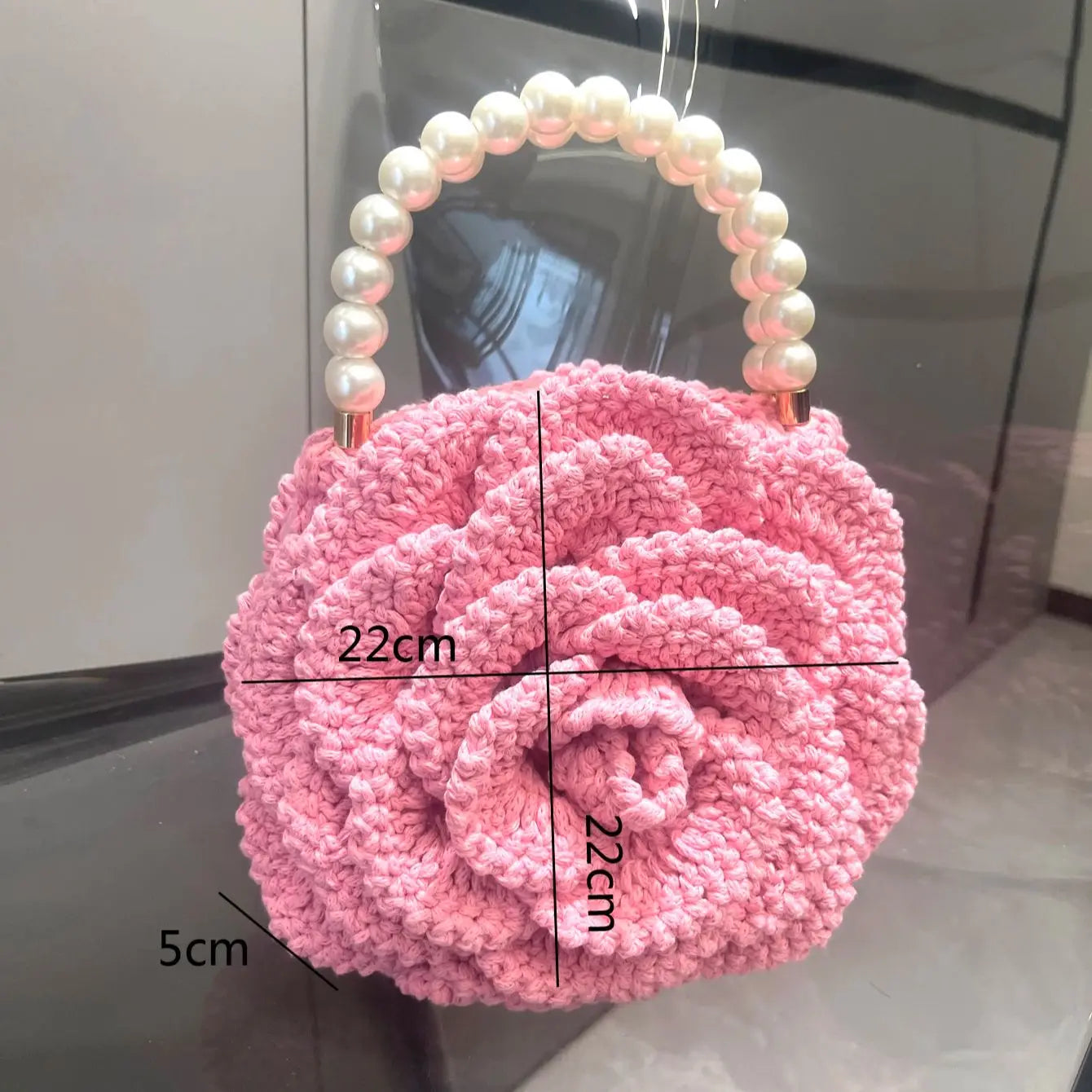 handmade Crochet flower shape Evening clutch Bag Purses and handbag luxury Designer banquet bag Women's bag
