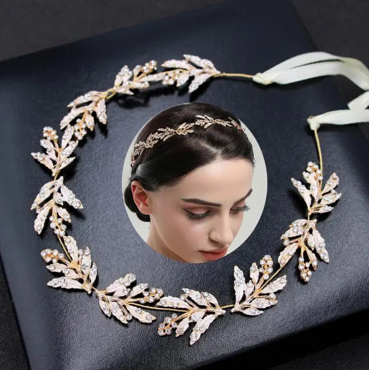 Bridal Bridesmaid Flower Girls Diamante Crystal Pearl Headband Rhinestone Wedding Prom Tiara Women Hair Accessories